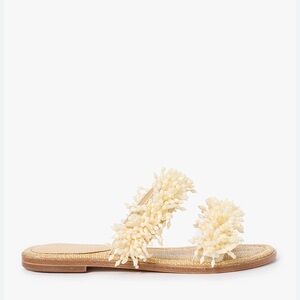 J. McLaughlin Cream Textured Sandals